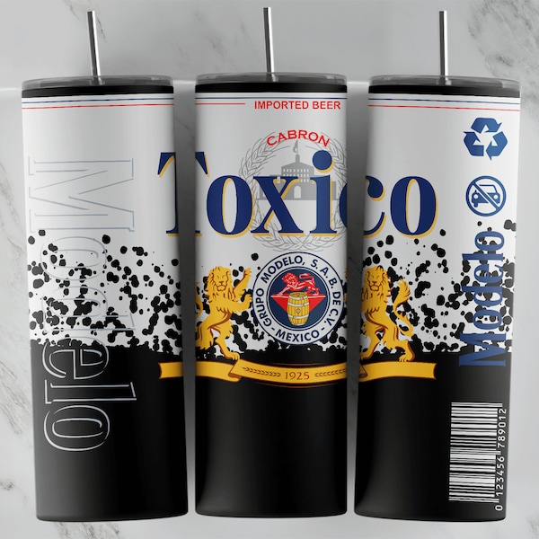 Toxico Tumbler Design, Sublimation image, Great for 20oz Skinny Cups, Waterslide, Vinyl Wraps, Commercial Use, Novelty, Cabron