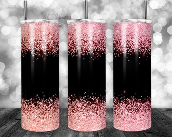 Diseño de vaso de brillo rosa, ideal para sublimación, toboganes de agua o envolturas de vinilo, diseño PNG, envoltura de vaso, diseño de vaso de 20 oz, tienda de vasos