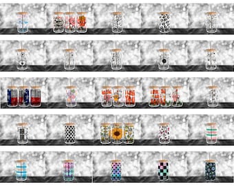 100+ Libby Can Bundle, Great for Sublimation, Glass Can Wrap Design, 16oz Glass Cups, Frosted Glass Cup, Water Cup Image, Png Digital Files