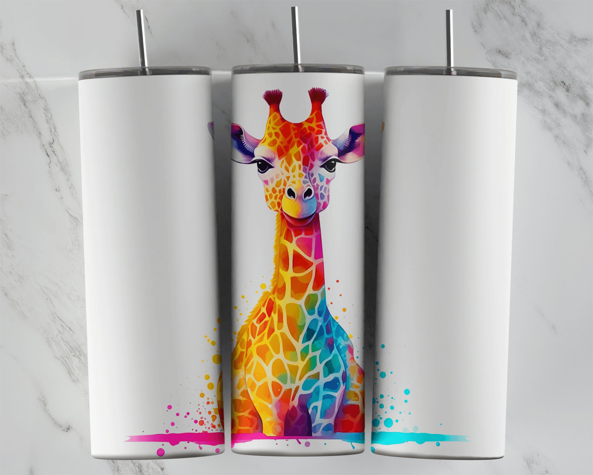 Cute Giraffe – Engraved Stainless Steel Tumbler, Yeti Style Cup, Giraffe  Lover Gift – 3C Etching LTD