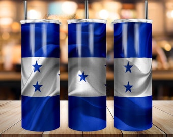 Honduras Tumbler Design, Novelty Design, Tumbler Wrap, 20oz Tumbler Design, Sublimation Design, Tumbler Image, Flag Tumbler Design