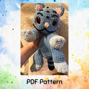 Derpy the cat snuggler PDF Crochet Pattern | Us terms | English