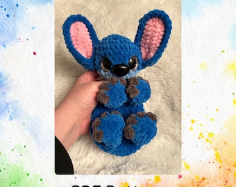 Blauer Alien Snuggler | PDF Häkelanleitung | Uns AGB | Englisch