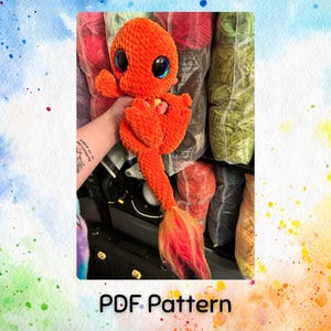 Fira the fire lizard snuggler PDF Crochet Pattern | Us terms | English
