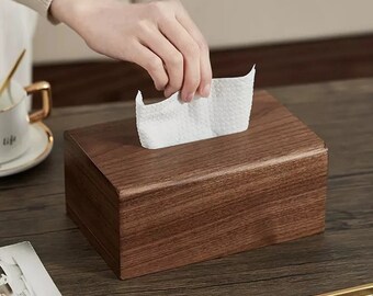 Paper extraction storage box, Tissue Box, Solid Wood - Wooden Napkin Box · Hign-end Wooden Tissue Box · Wood Tissue Box · Living Room