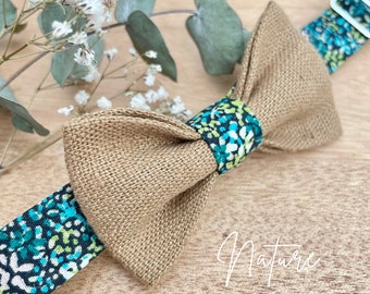 Country linen “nature collection” bow tie