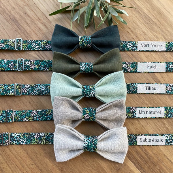 Country green bow tie “Le nature collection”