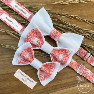 Orange and white bow tie: summer