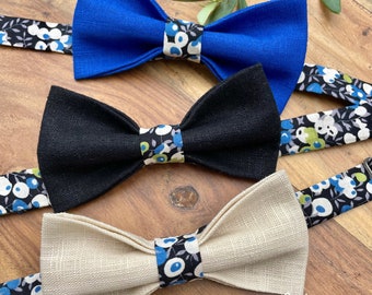 Black and blue liberty bow tie - Vendée