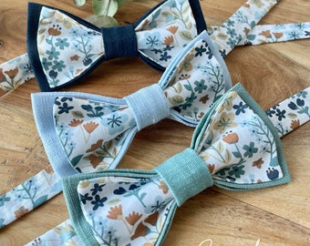 Small blue flower bow tie - Zanzibar