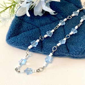 Blue Star-Fall Chain Beaded Necklace Jewelry