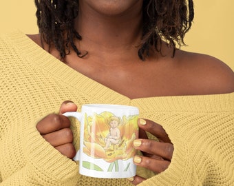 Thumbelina Mug I Elsa Beskow I Vintage Mug I Fairy Mug I Spring Mug I Summer Mug I Flower Mug