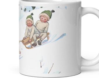 Elsa Beskow Mug I Vintage Mug I Children Mug I Winter Mug