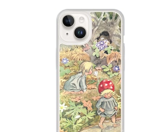 Children Of The Forest iphone Case I Elsa Beskow I Vintage iPhone Case I Forest Phone Case