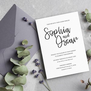 Boho Wedding Invitation - print and digital - Template Download, Editable, Printable, Spring