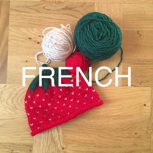 FRENCH Strawberry Baby Hat Knitting Pattern