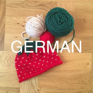 Erdbeer Baby Mütze Strickanleitung