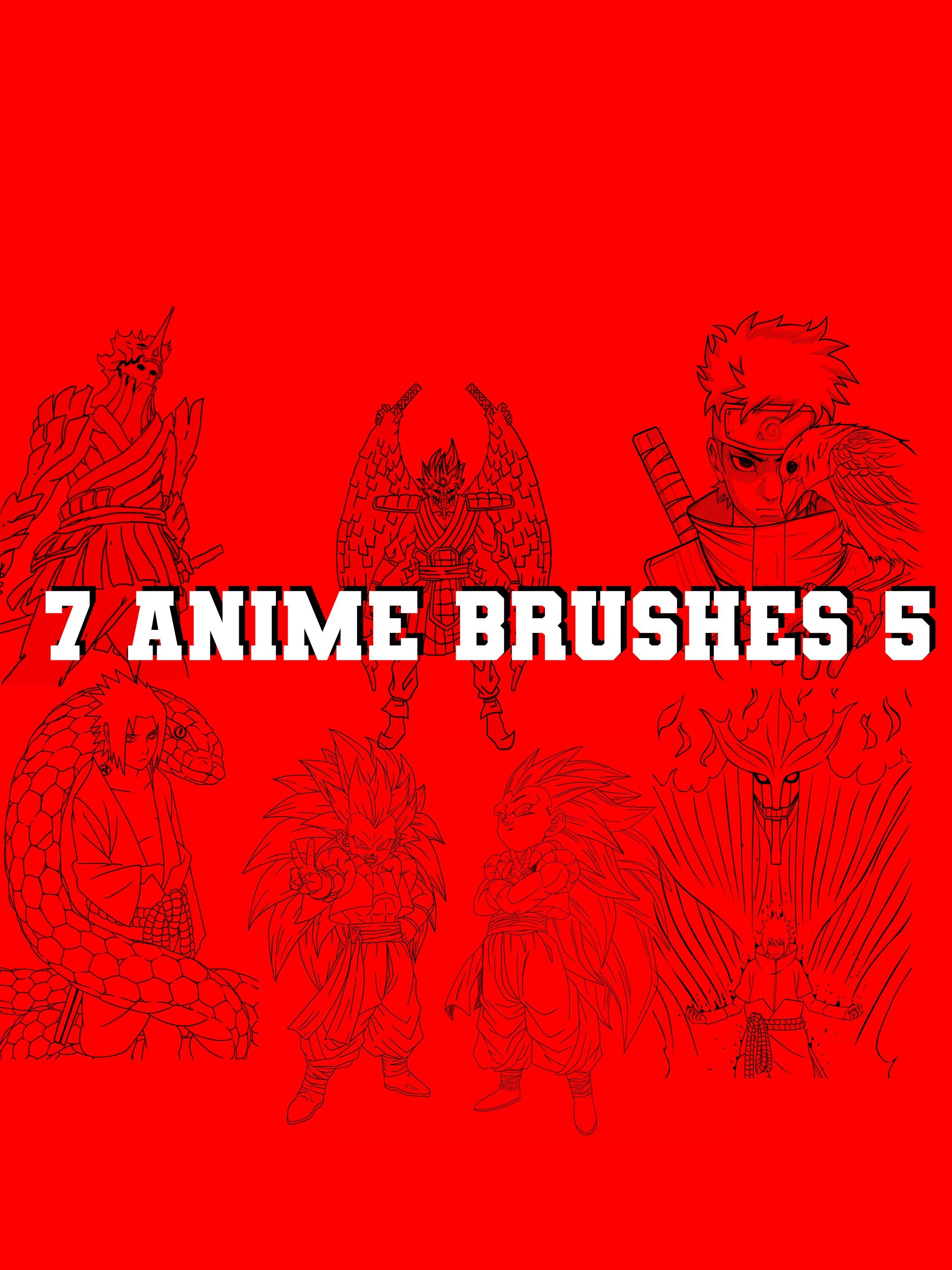 7 Procreate Anime Brushes Procreate Tattoo Brushes Anime Etsy