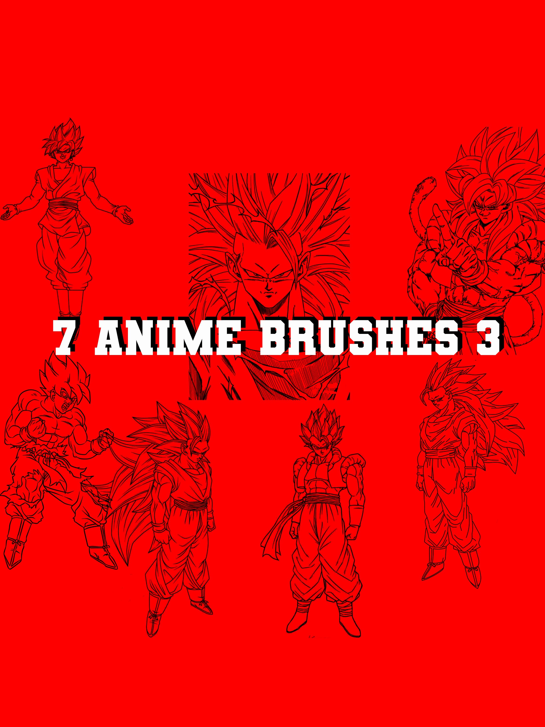7 Procreate Anime Brushes 3 Procreate Tattoo Brushes Anime Etsy