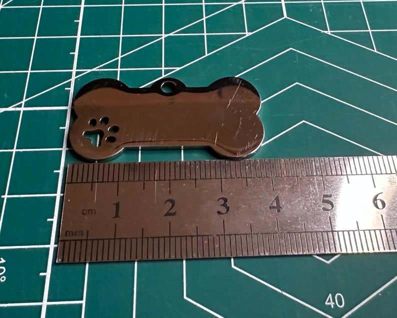 Halsbandanhänger in Knochenform Rohlinge aus Edelstahl und Aluminum Gold Silber Namensschild für Hunde zur Lasergravur Hundemarke Bild 2