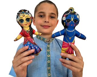 Radha Krishna Soft Dolls – Vaishnava Toys, Vrindavan Made