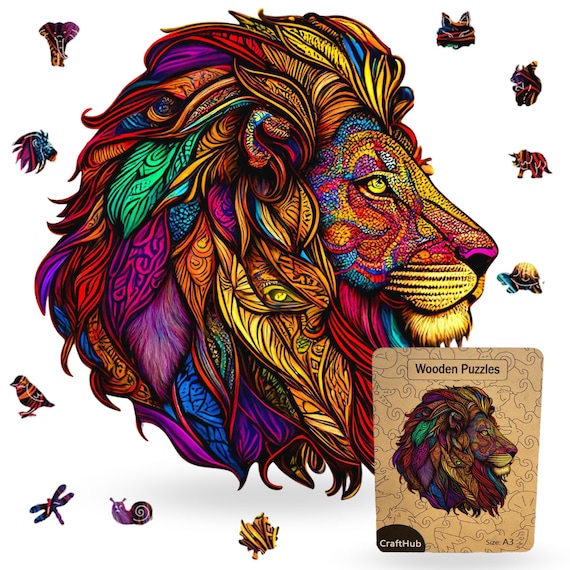 Lion Majestueux Puzzle en bois