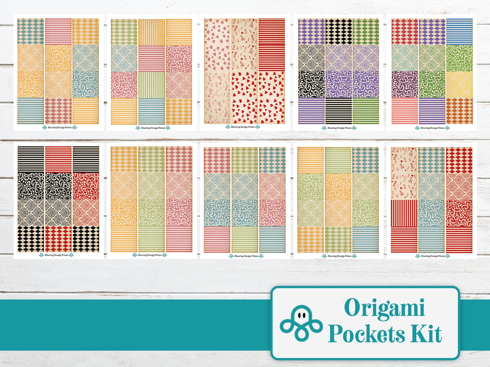 Origami Junk Journal Pocket Kit Junk Journal Kit Junk - Etsy
