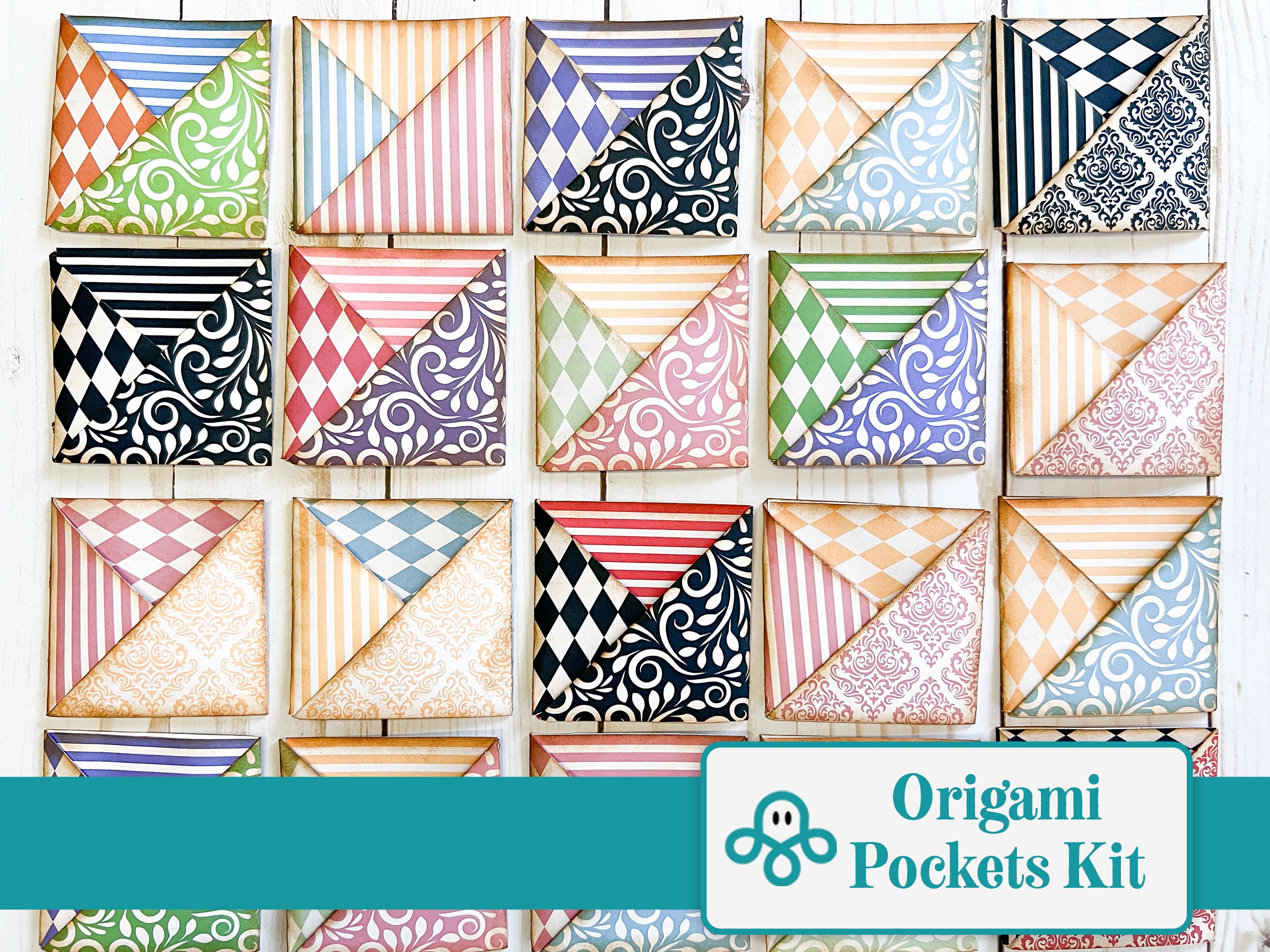 Origami Junk Journal Pocket Kit Junk Journal Kit Junk - Etsy