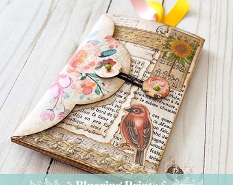 Sadie Junk Journal Kit: Printable Ephemera, Scrapbook (Digital Download)