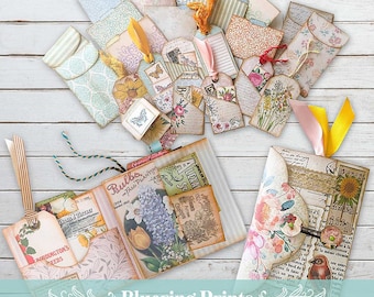 KIT BUNDLE | Printable Junk Journal Kit | Dolly, Sadie & Posey | Vintage Journal | Digital Download | Junk Journal Kit