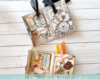 BUNDLE! Mother's Card Folio Kit, Junk Journal Kit, Junk Journal, Junk Journal Digital, Digital Download, Ephemera, Tags, Pockets