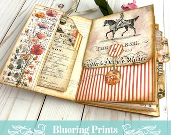 Bonnie Folio Kit, Kit diario spazzatura, Diario spazzatura stampabile, Kit artigianale, Stampabile, Ephemera, Scrapbook, Diario spazzatura fatto a mano, Diario d'arte