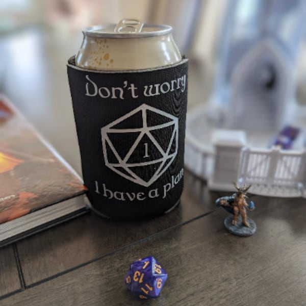 Dungeons and Dragons Funny Can Holder, Natural 1, DnD Pathfinder Roleplaying Game