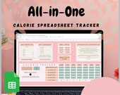 Calorie Counter • Calorie Journal• Tracker • Weight Loss Tracker • Weight Loss & Fitness Tracker • Spreadsheet • Meal Planner • Digital