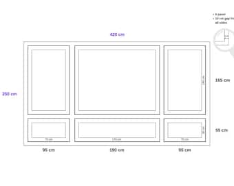 This project was prepared in special dimensions for your wall.