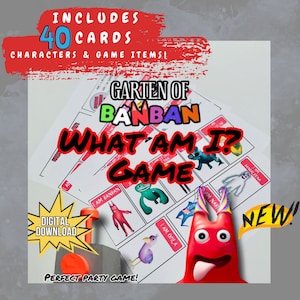 Juego Banban imprimible “¿Qué soy?”, Descarga digital, Idea de regalo del jardín de Banban, Juego de fiesta Banban, Cumpleaños Banban