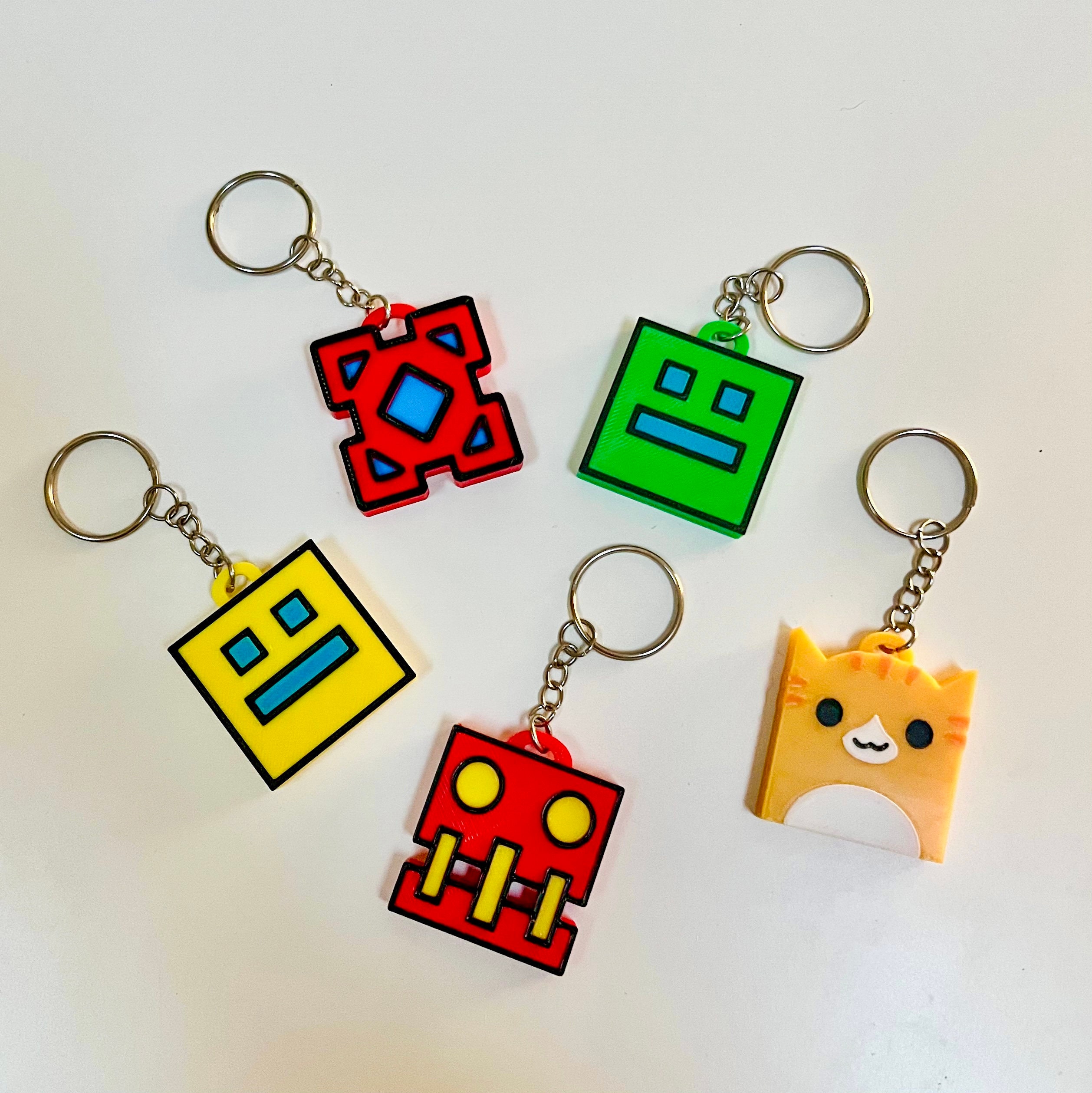 Geometry Dash Keychain, Geometry Dash Backpack Decoration
