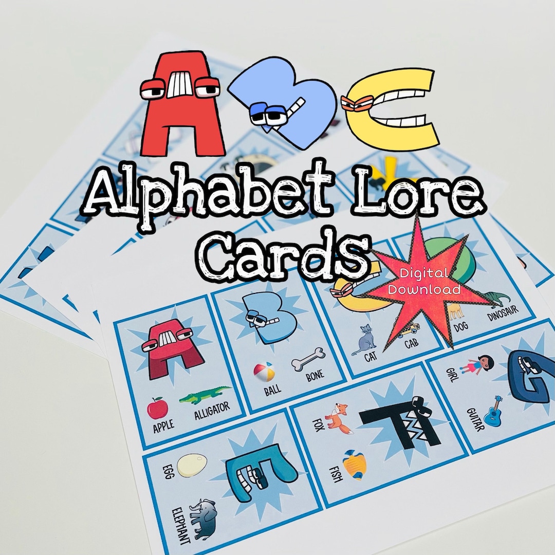 Printable Alphabet Lore Cards Digital Download Alphabet 