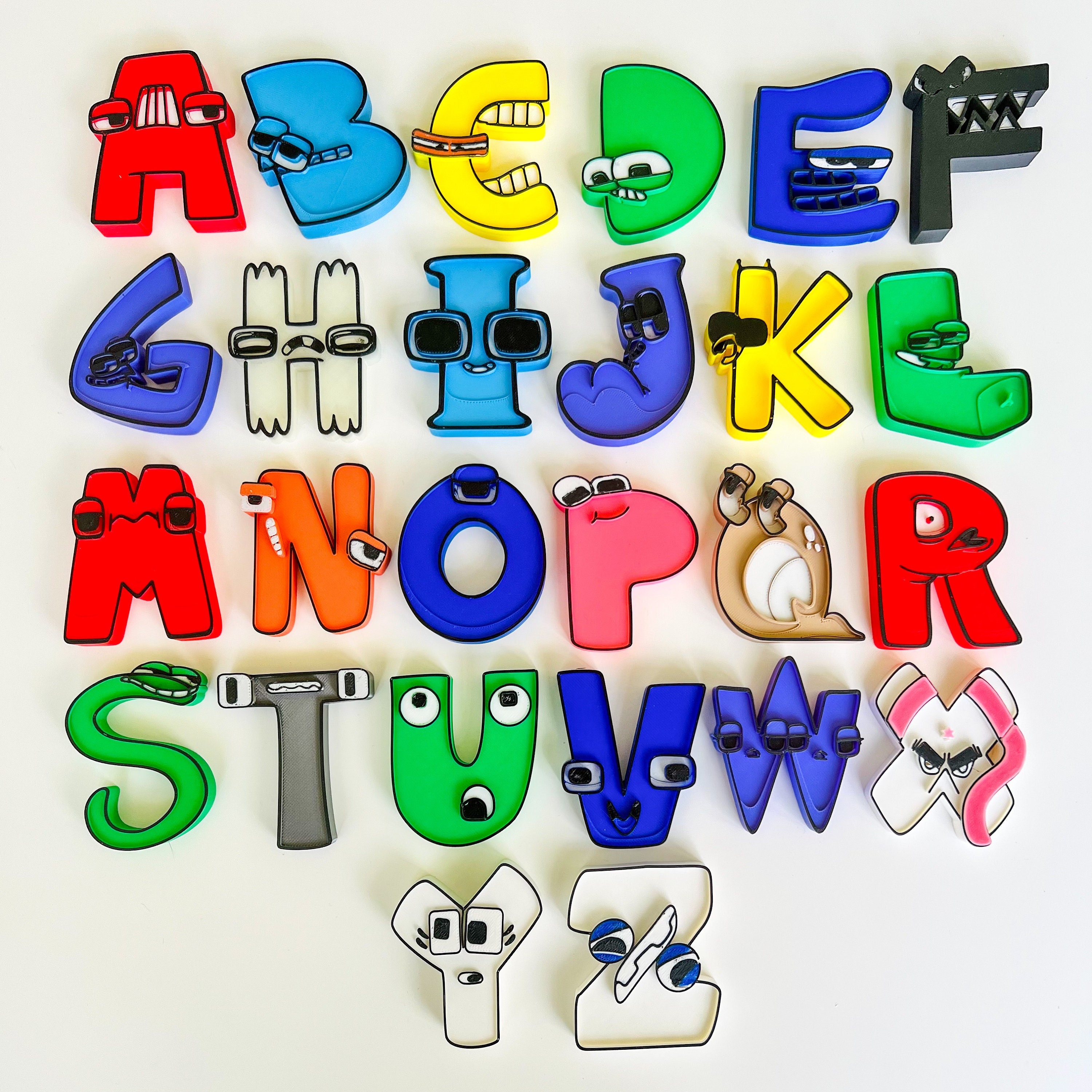 a to z Spanish Alphabet Lore Plushies Complete Lowercase 