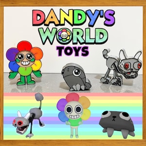 Dandy’s World toys, 3D printed toys, Cake Toppers, Party Favor, BlushCrunch Studios, Christmas Present, Birthday Present, Gamer