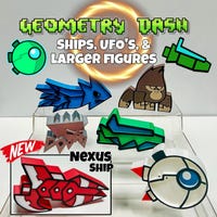 Geometry Dash Toys, 3D Printed Cubes, Geometry Dash Icons, Cake Toppers ...