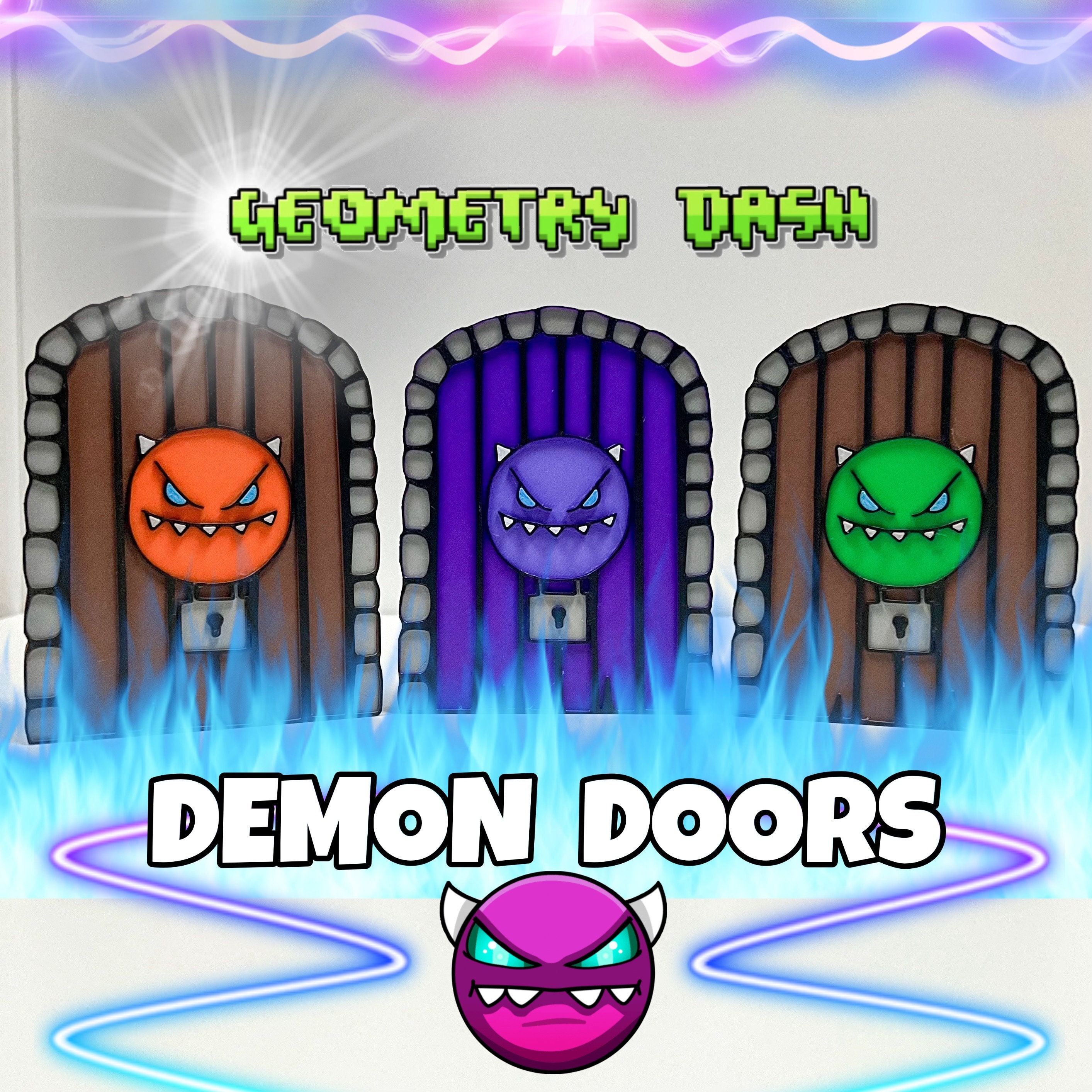 Geometry Dash Toys, 3D Printed Geometry Dash Doors, Geometry Dash