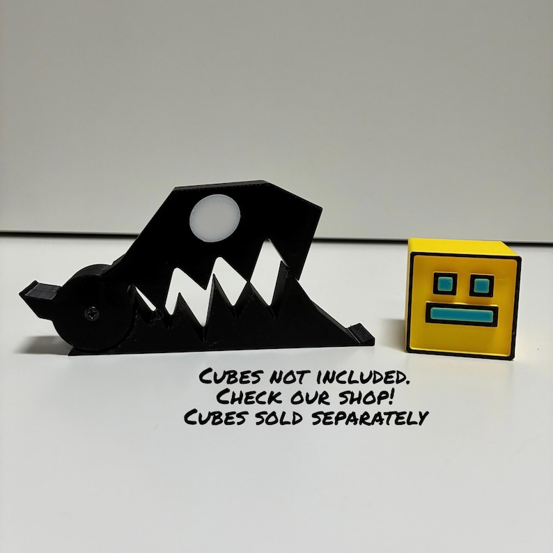 Geometry Dash 3D Printed Chomper, Geometry Dash Icon, Cake Topper ...