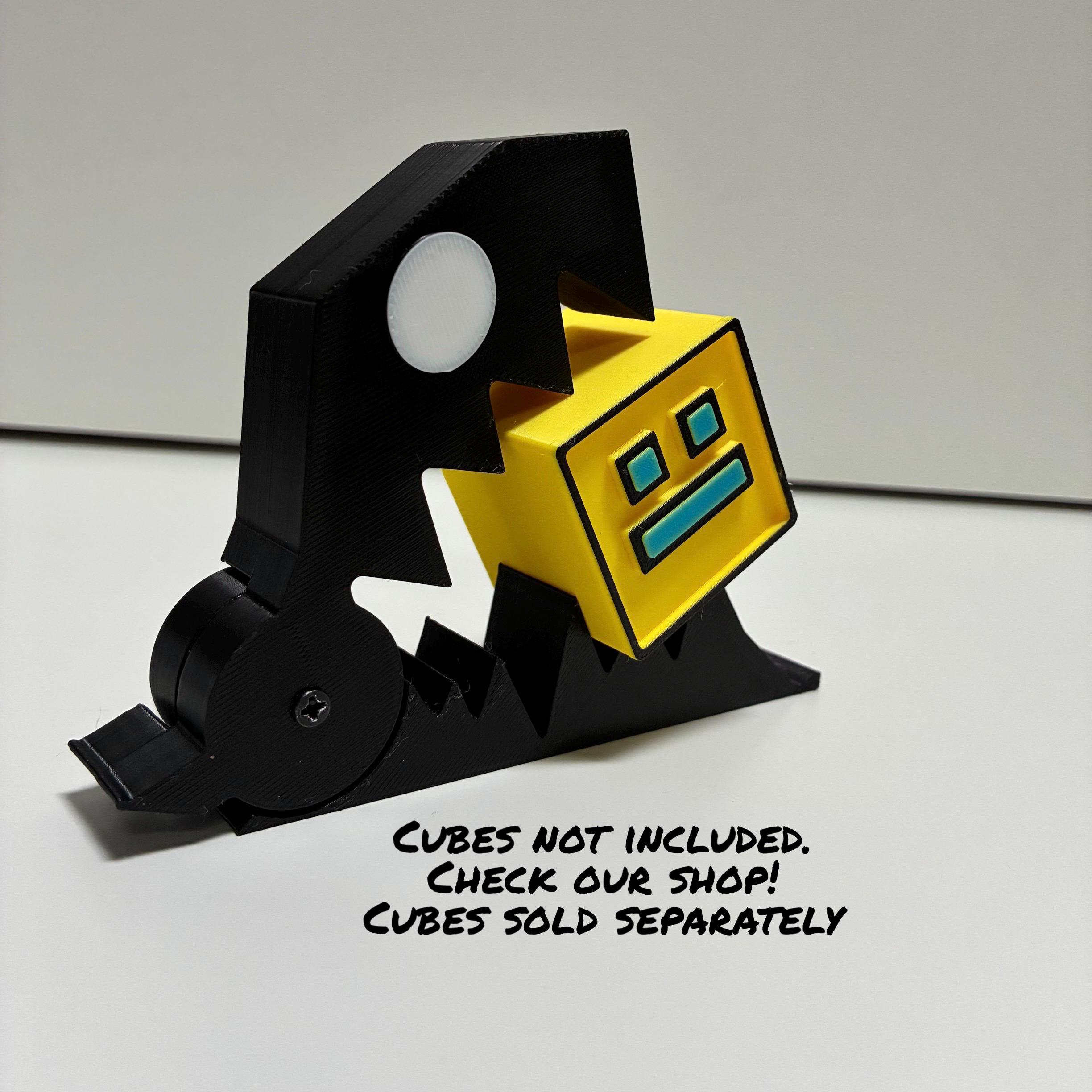 Geometry Dash 3D Printed Chomper, Geometry Dash Icon, Cake Topper ...