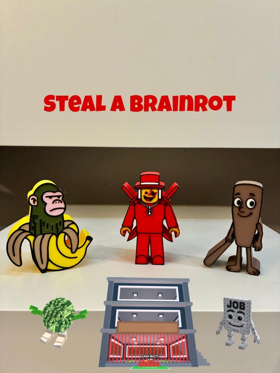Steal a Brainrot Toys, 3D Printed Toys, Cake Toppers, Party Favor
