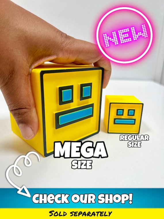 Geometry Dash toys, 3D printed cubes, Geometry Dash Icons