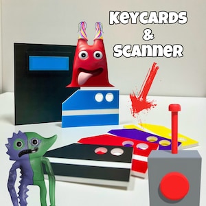 Garten of Banban Keycard and Scanner Playpack, Key cards, Pretend Scanner, Party Favor, Garten of Banban toy, Banban gift idea, Chapter 6