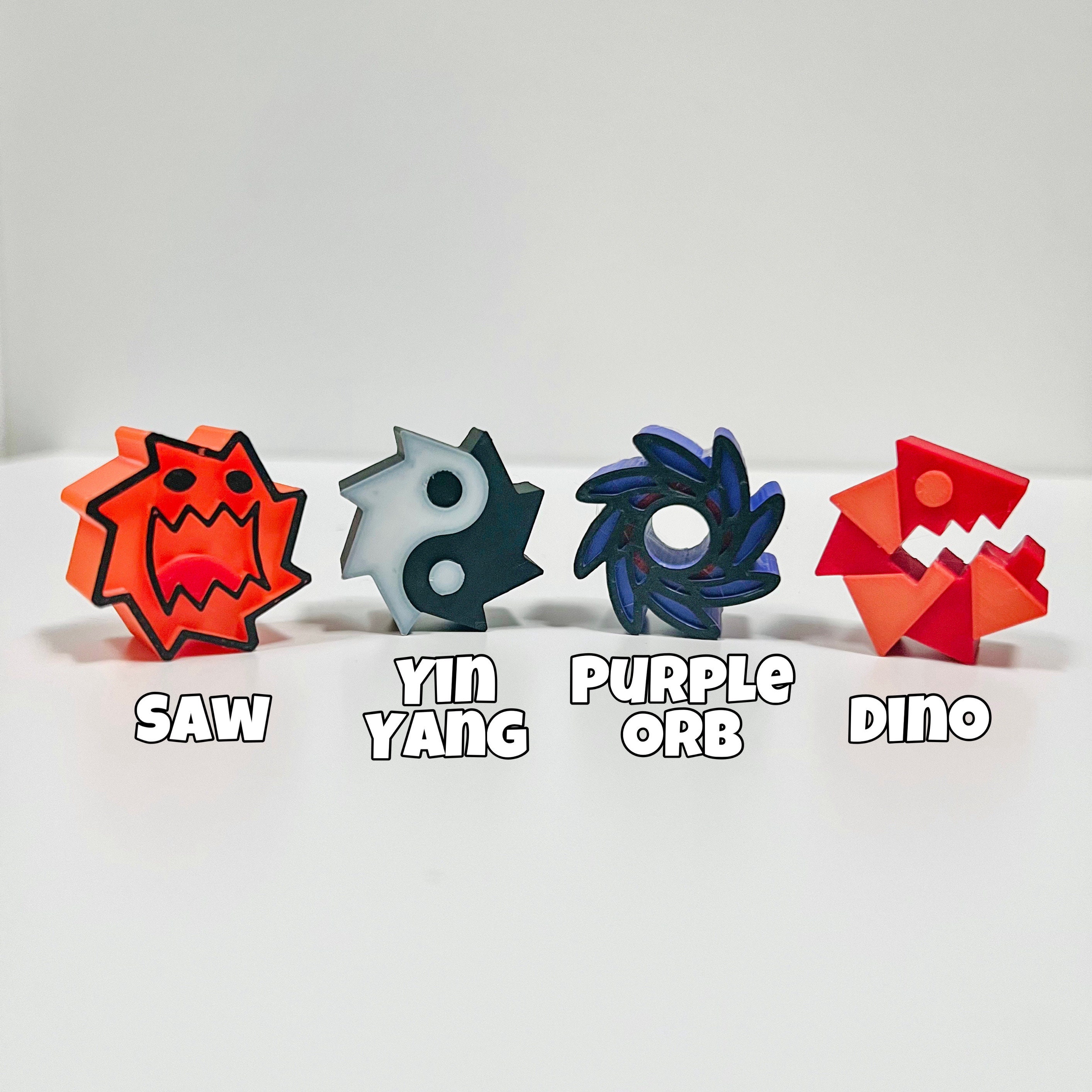 3D Printed Geometry Dash Ball Icons, Cake Toppers - Etsy