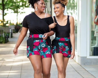 African print women's shorts. Women's shorts. Summer shorts. Ankara shorts. Print shorts.