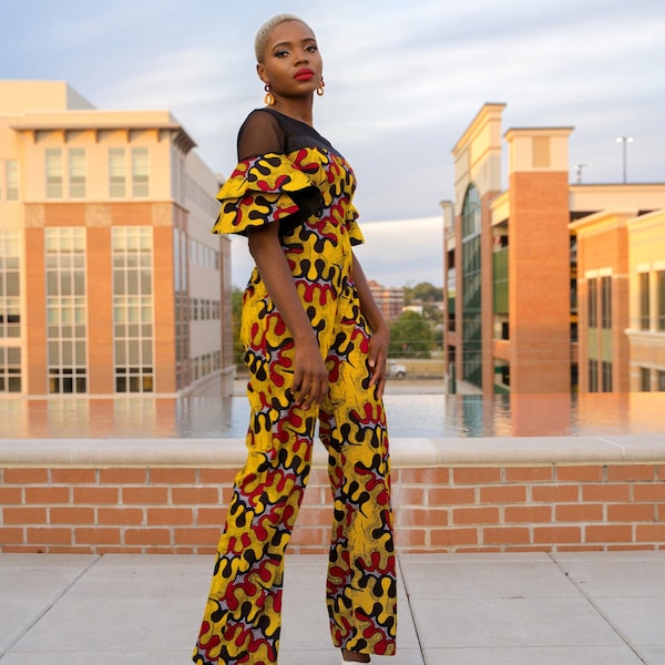 African Print Jumpsuit for Women - Etsy